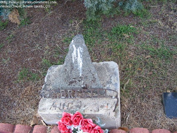 Brestel marker, Wesley Chapel Cemetery>are made from natural stone, set with inexpensive concrete. The simplest of these are like the marker to the right, for <a href=