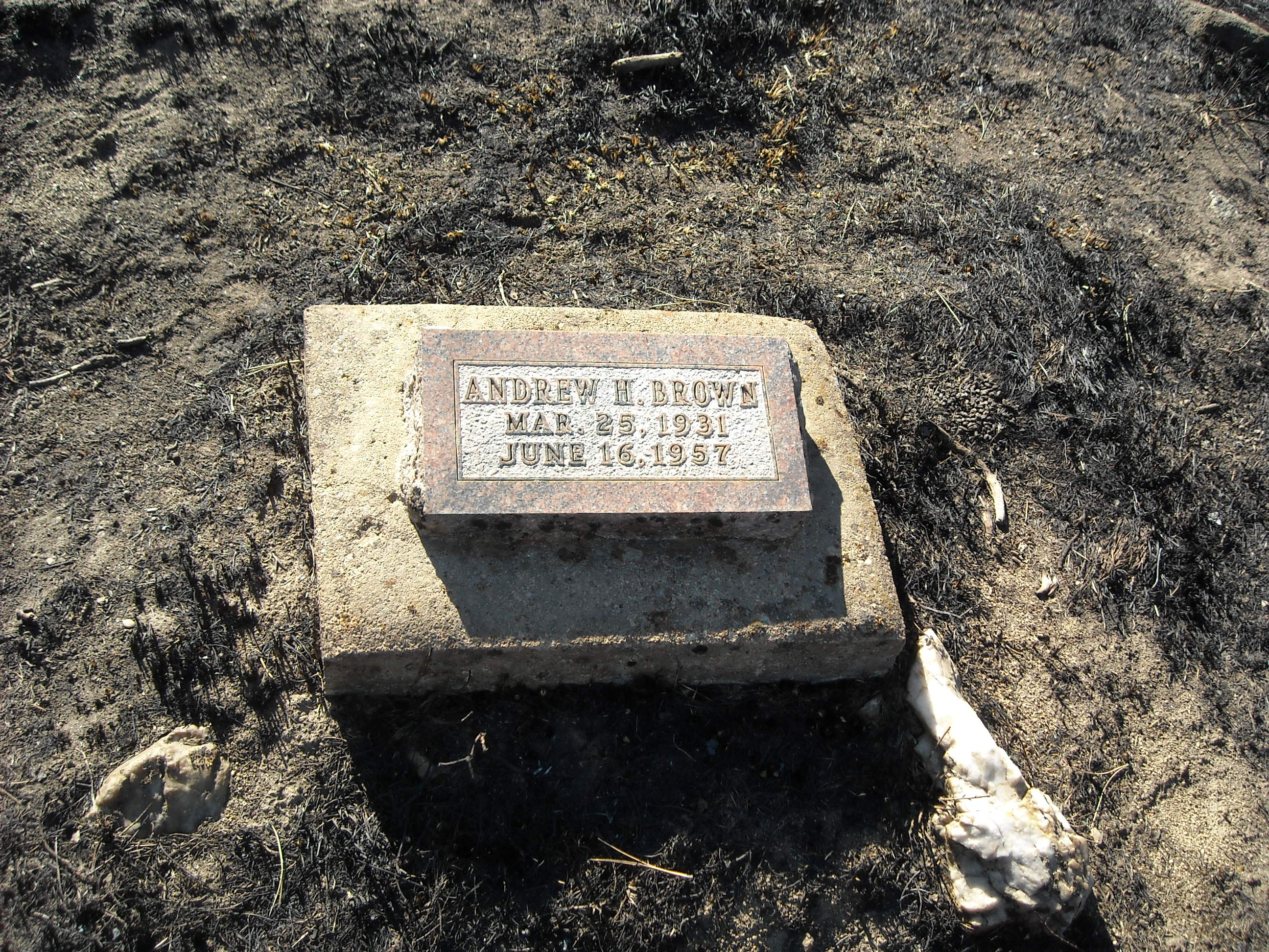 Marker after fire