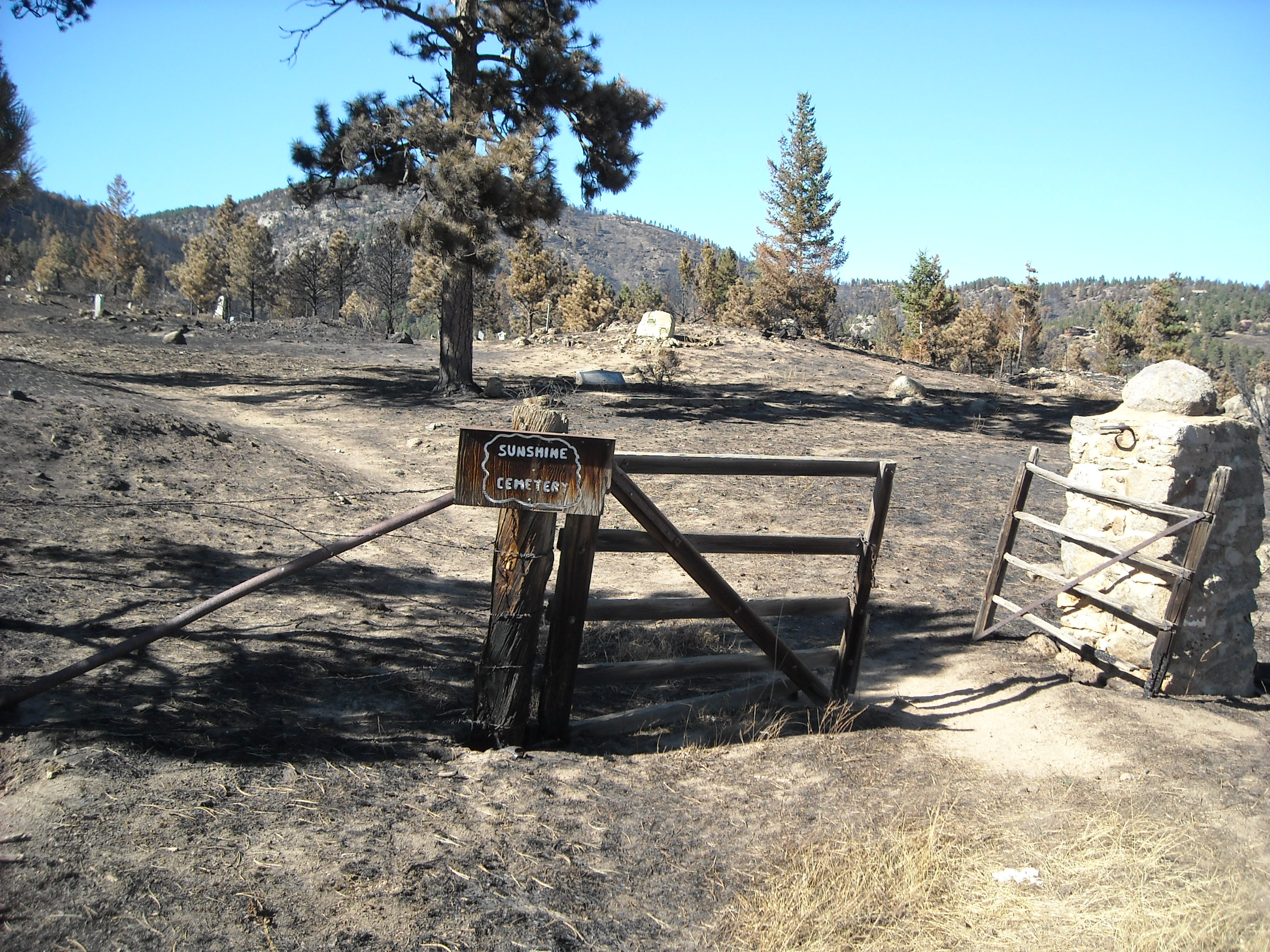 Marker after fire